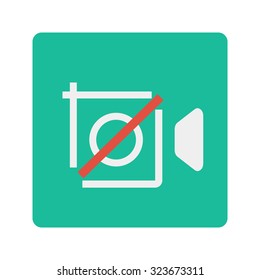 no video icon on the white background. Vector illustration.