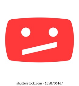 No video Icon. Player error Simbol. Flat vector logo