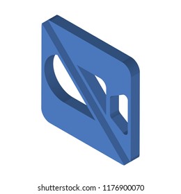No video isometric left top view 3D icon