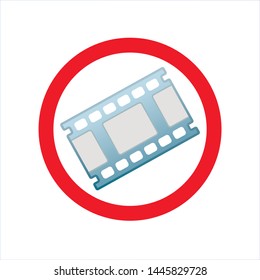 no video movie icon vector