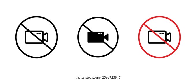 No video recording signs vector collection pack