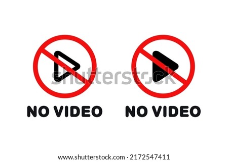 No video sign. Vector illustration