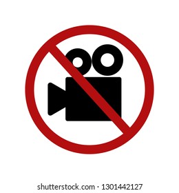 NO video vector icon, eps 10