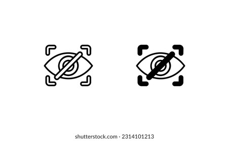No Ver diseño de icono con ilustración de fondo blanco