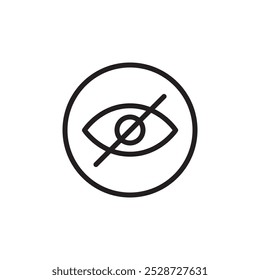 No view icon Outline vector for web ui