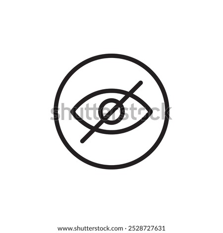 No view icon Outline vector for web ui