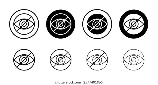 No view icon Vector logo set flat