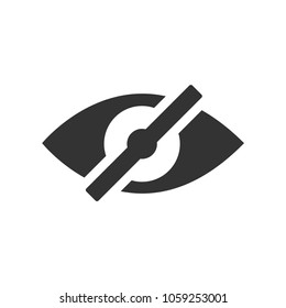 No view icon.Hide vector.Forbidden sign isolated on white background.Simple graphic illustration for web and mobile platforms.