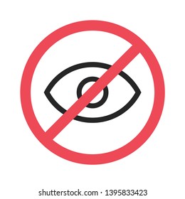 No View Vector Icon. Invisible Symbol Modern Simple Vector Icon For Web Site Or Mobile App