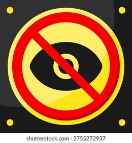 No Viewing Icon Design Privacy Protection Sign