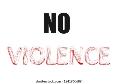 No to violence.