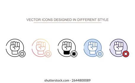 No Violence icon design with white background stock illustration