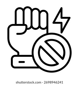No Violence Icon Element For Design And Vector