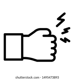 No violence icon. Outline no violence vector icon for web design isolated on white background