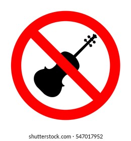 No Violine sign illustration. 