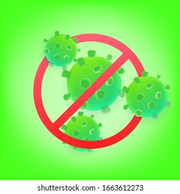 No virus concept. 3d vector illustraction 
