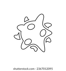 no virus icon on a white background, vector illustration