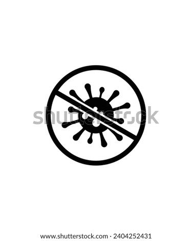 no virus icon, vector best flat icon.