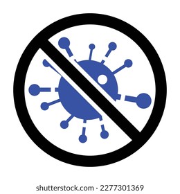 No Virus Icon, Vector graphics