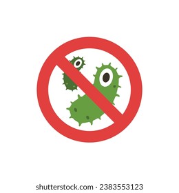 No Virus Sign Icon Vector Design.
