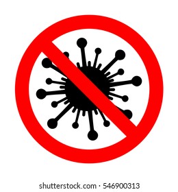 No Virus sign illustration. 