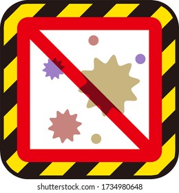 No virus sign Isolated vector illustration
