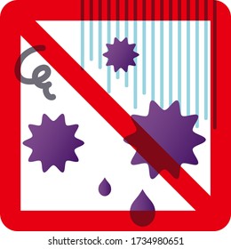 No virus sign Isolated vector illustration