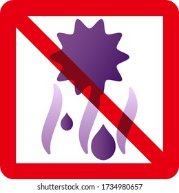 No virus sign Isolated vector illustration