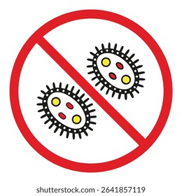 no virus sign vector bacteria prevention symbol 