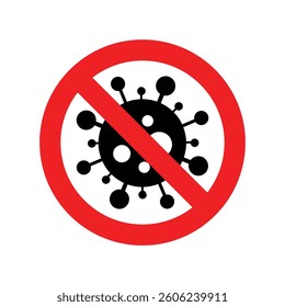 no virus sign vector design