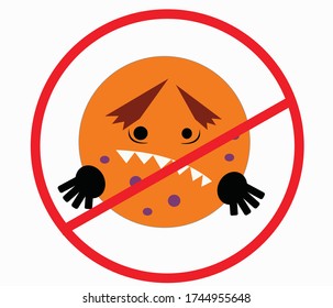 no hay ningún signo de virus. ilustración vectorial. eps10