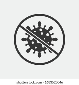 no hay virus vectorial icono de la higiene del patógeno virus corona virus
