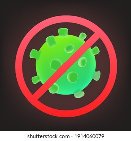 No virus vector illustration. 3d vector illustraction 