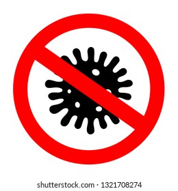 No viruses antibacterial vector sign isolated on white background