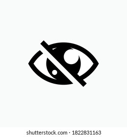 No Vision Icon. Blind Symbol - Vector Logo Template.