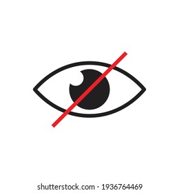 No vision icon design. vector illustration