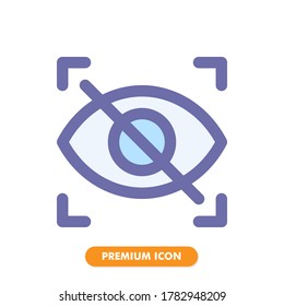 no vision icon pack isolated on white background. for your web site design, logo, app, UI. Vector graphics illustration and editable stroke. EPS 10.