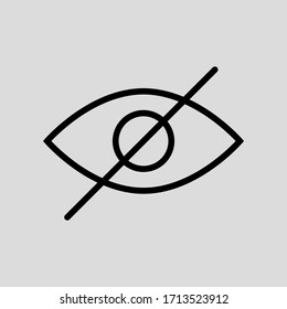 no vision vector icon flat simple