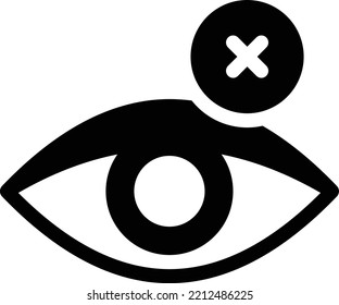 no vision Vector illustration on a transparent background. Premium quality symmbols. Glyphs vector icons for concept and graphic design. 
