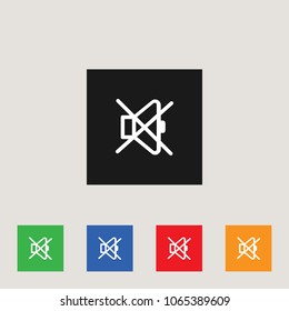 No voice icon, stock vector illustration, EPS10.