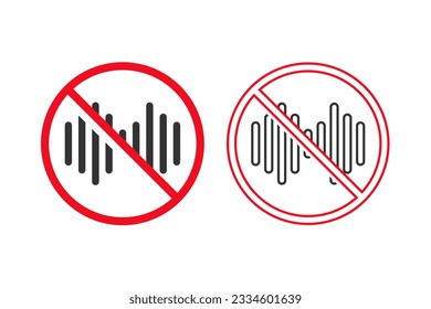 Sin voz, sin sonido. Vector de ilustración