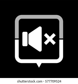 No Volume  - black vector icon