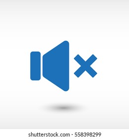 No Volume - Blue  Vector Icon