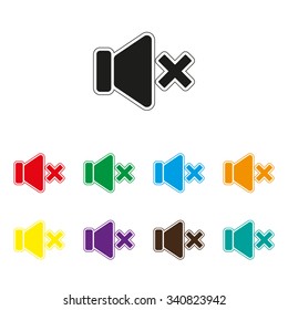 No Volume - color vector icon