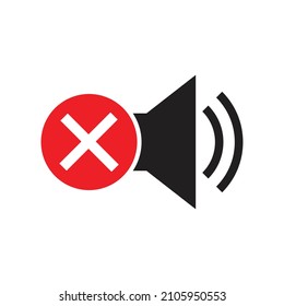 No Volume Icon Design Isolated On White Background