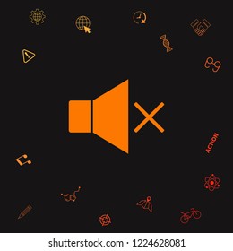 No Volume icon. Graphic elements for your design