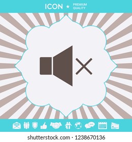 No Volume icon. Graphic elements for your design