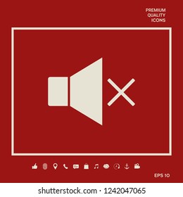 No Volume icon. Graphic elements for your design