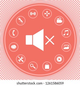 No Volume icon. Graphic elements for your design