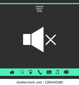 No Volume icon. Graphic elements for your design